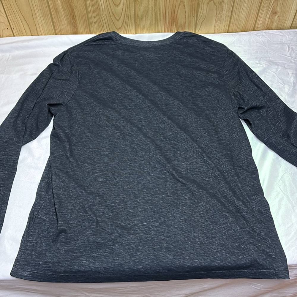 Nike Black Long Sleeve Dri-fit Tee with White Logo - Picture 5 of 5